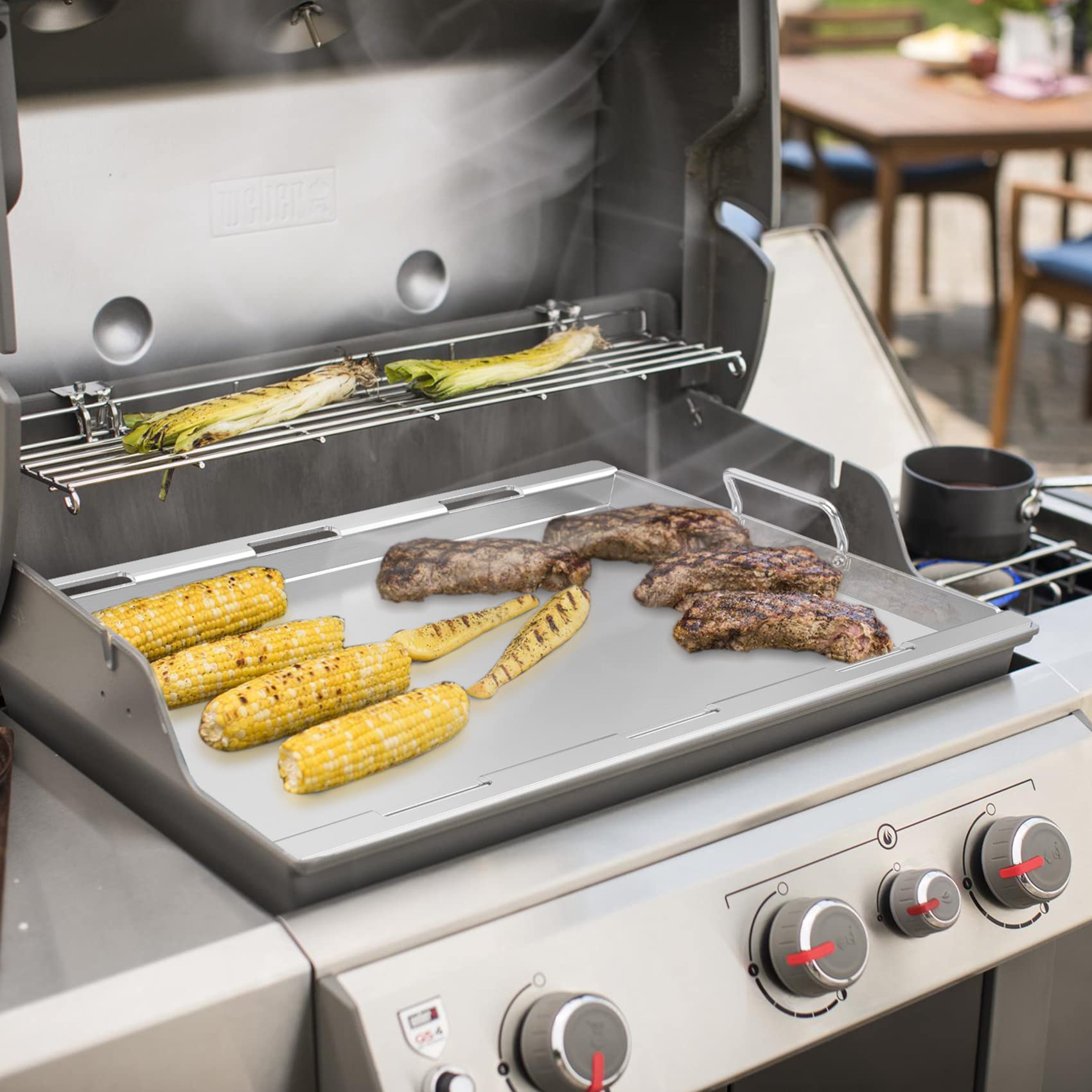 Amazon.co.jp: Stanbroil ステンレススチールグリドル ハンドル2個と